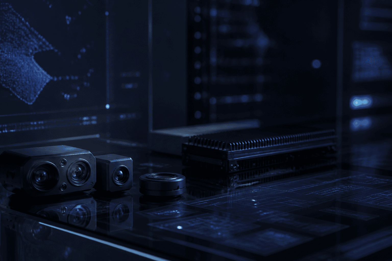 Precision sensing hardware representing defence technology research