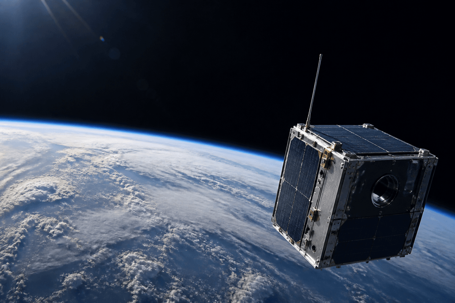 Orbital view of Earth representing space technology exploration